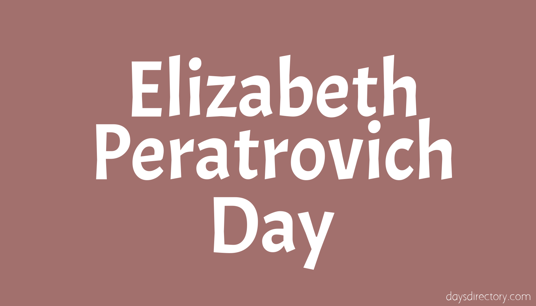 Elizabeth Peratrovich Day