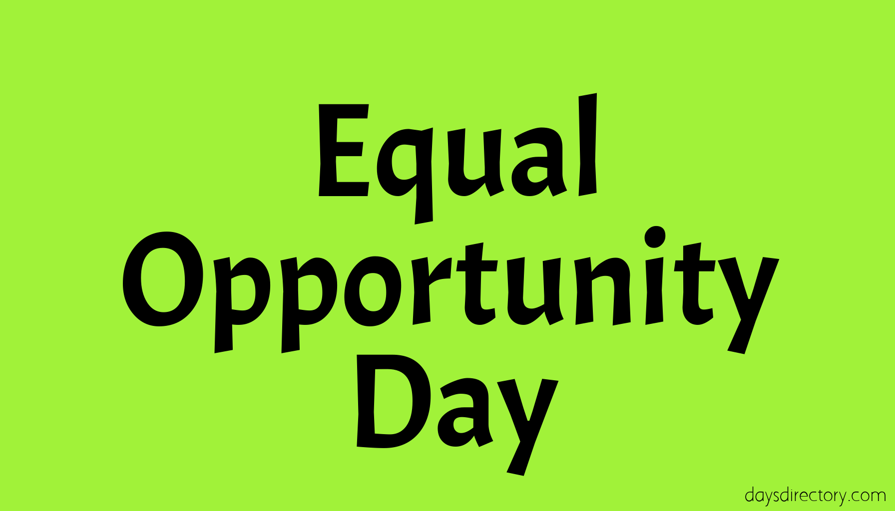 Equal Opportunity Day
