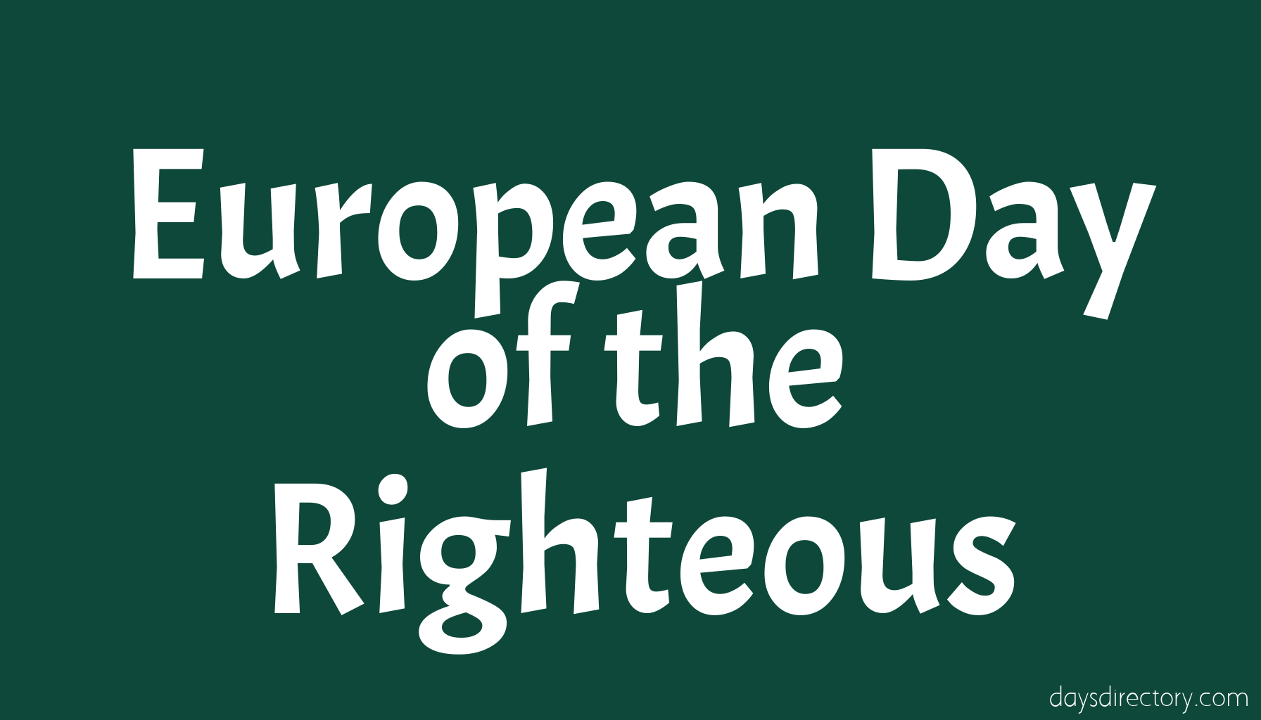 European Day of the Righteous