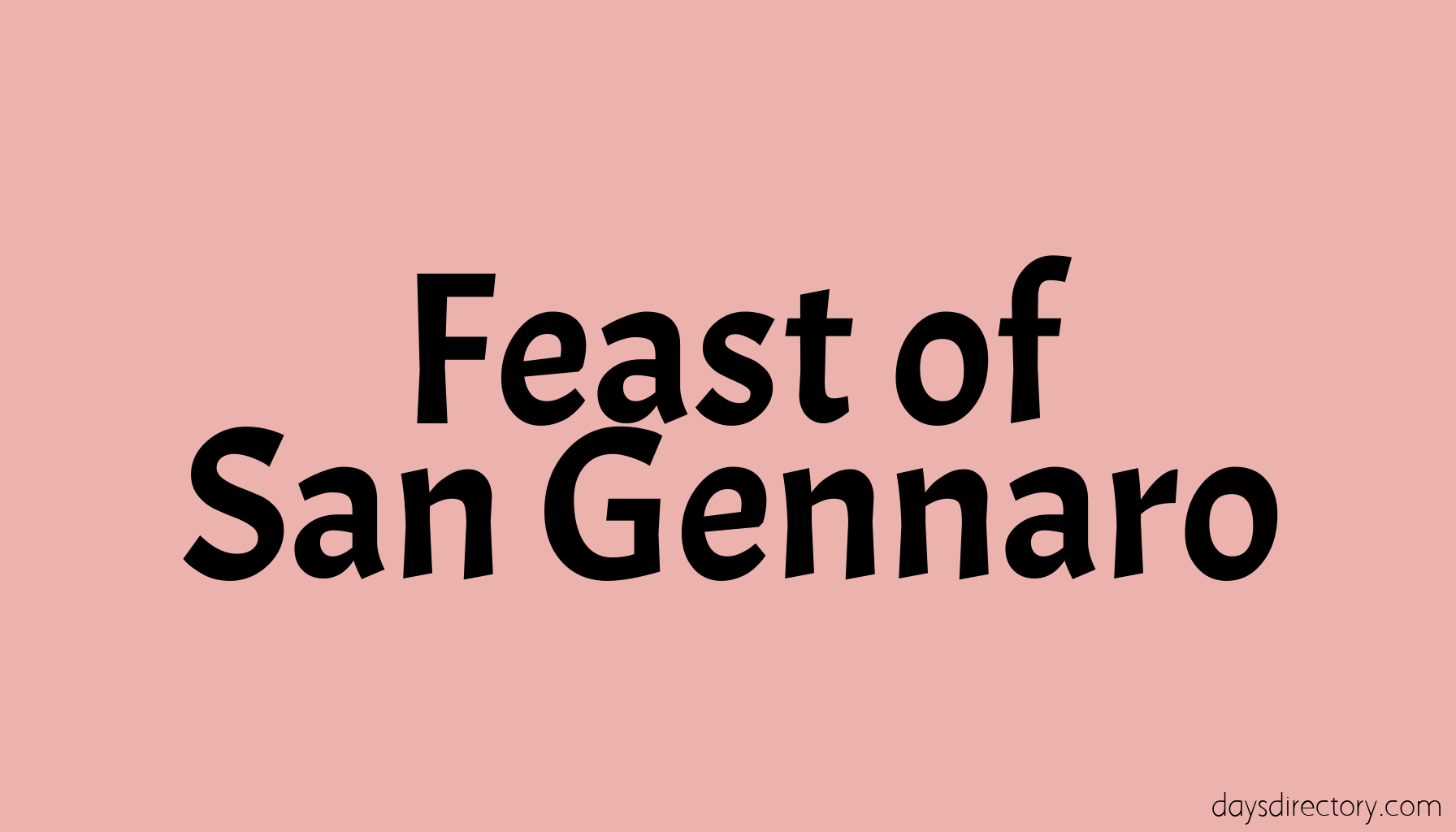 Feast of San Gennaro