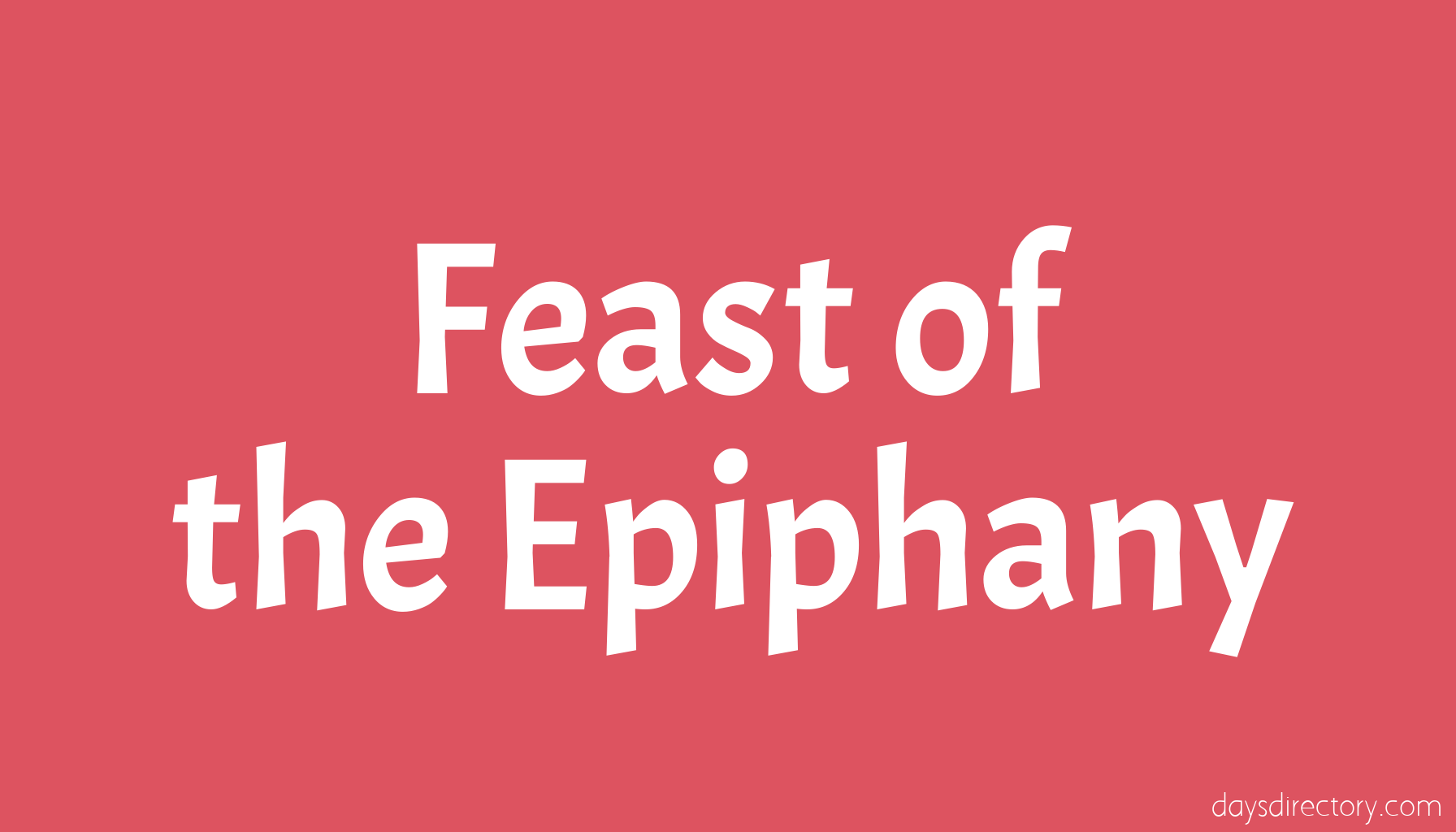 Feast of the Epiphany