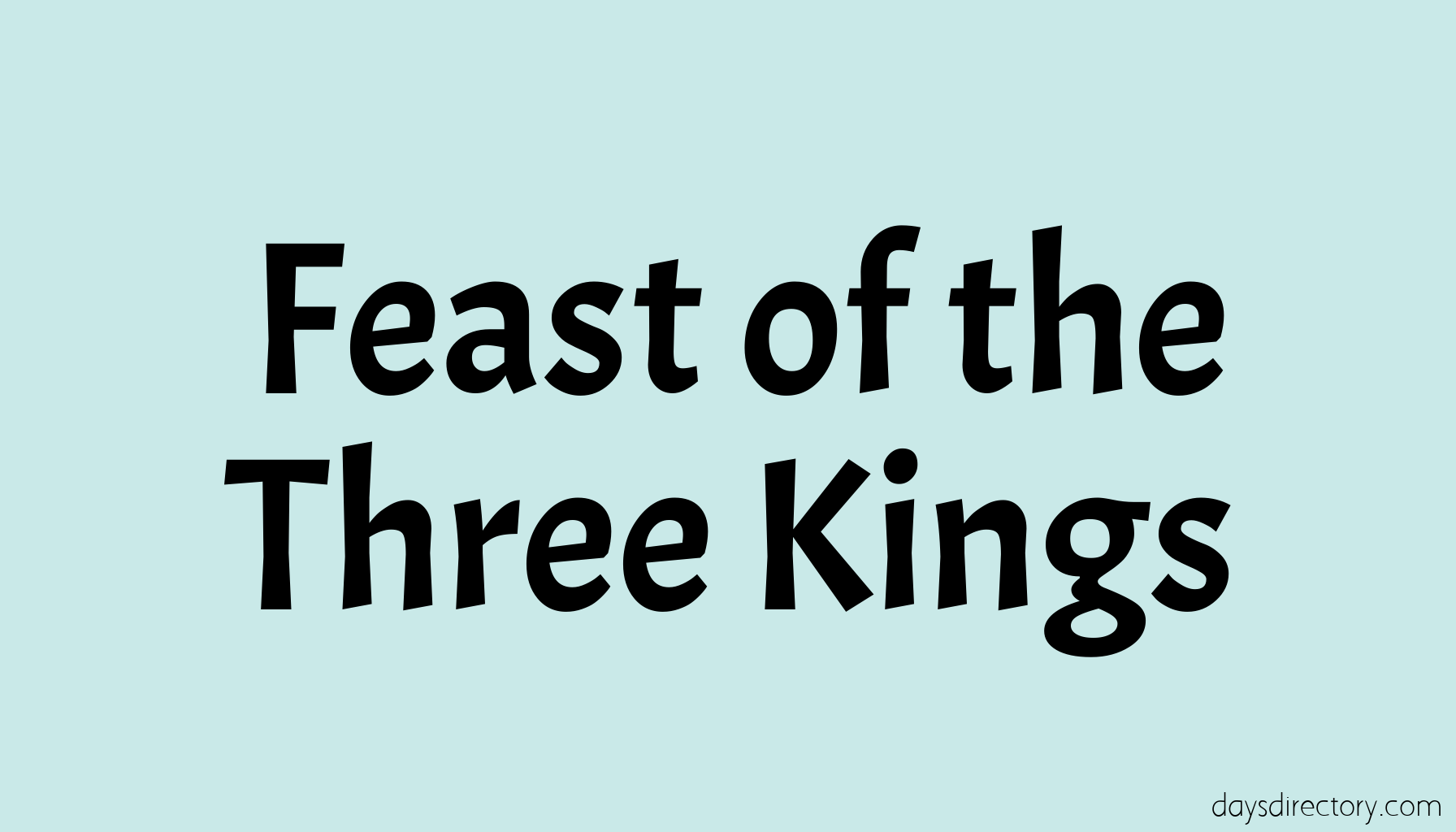 Feast of the Three Kings