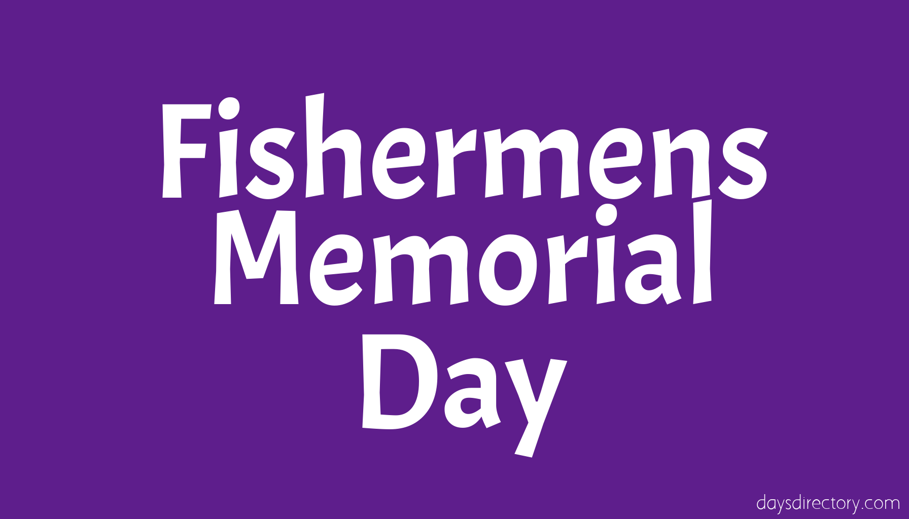Fishermens Memorial Day