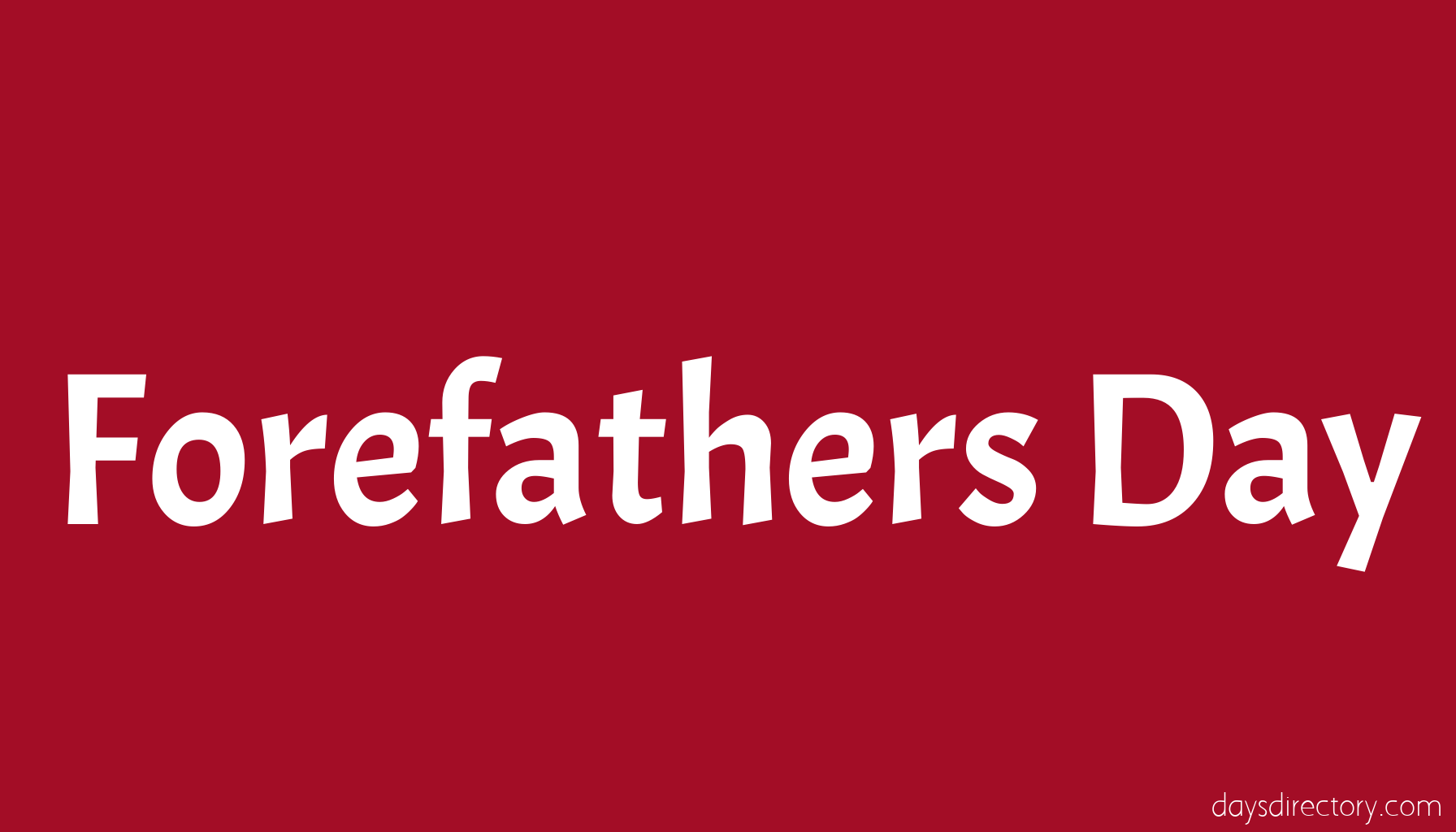 Forefathers Day