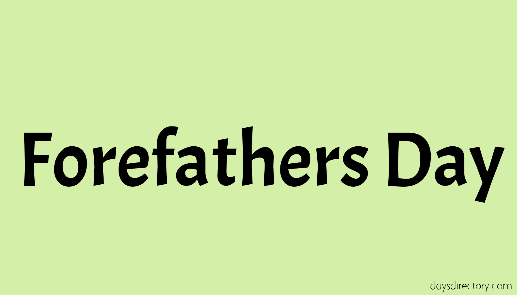 Forefathers Day