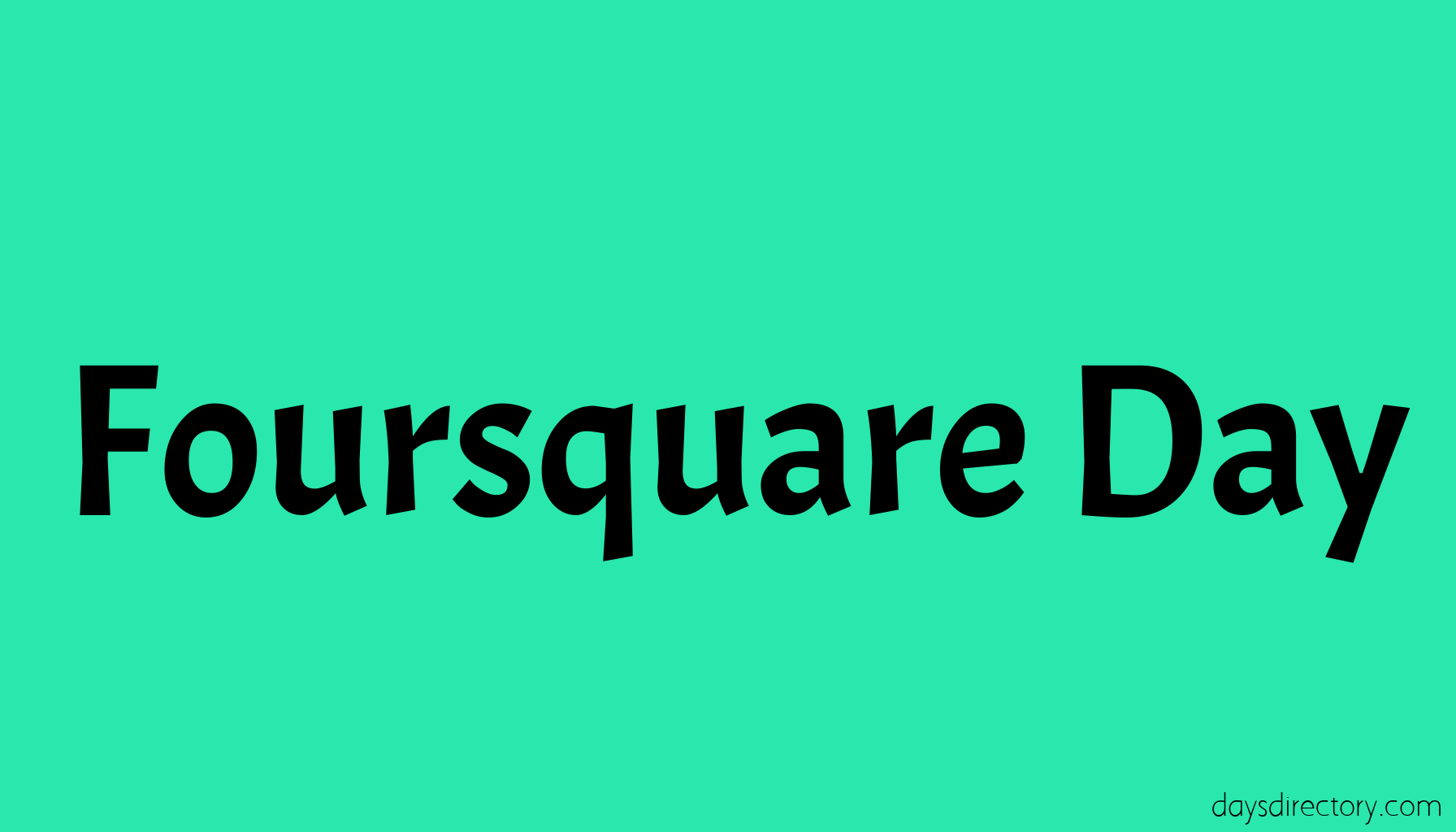 Foursquare Day