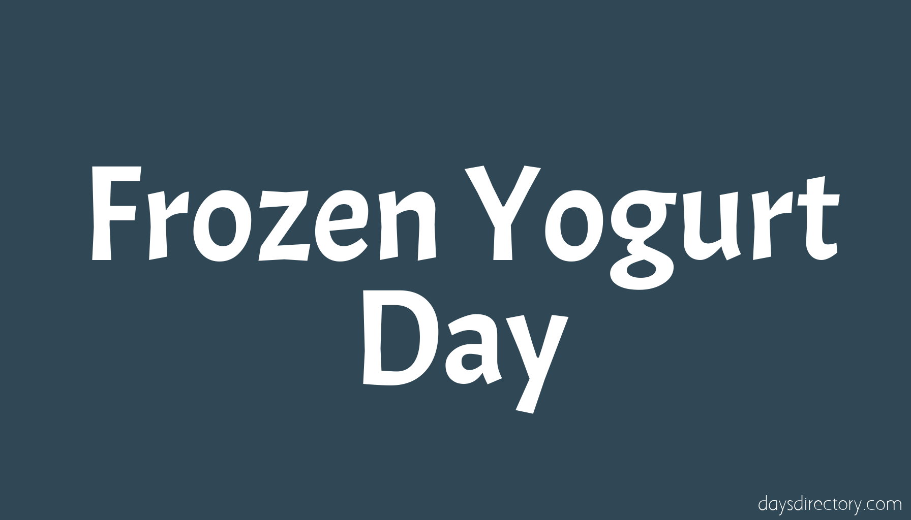 Frozen Yogurt Day