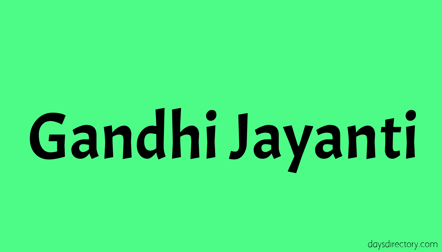 Gandhi Jayanti