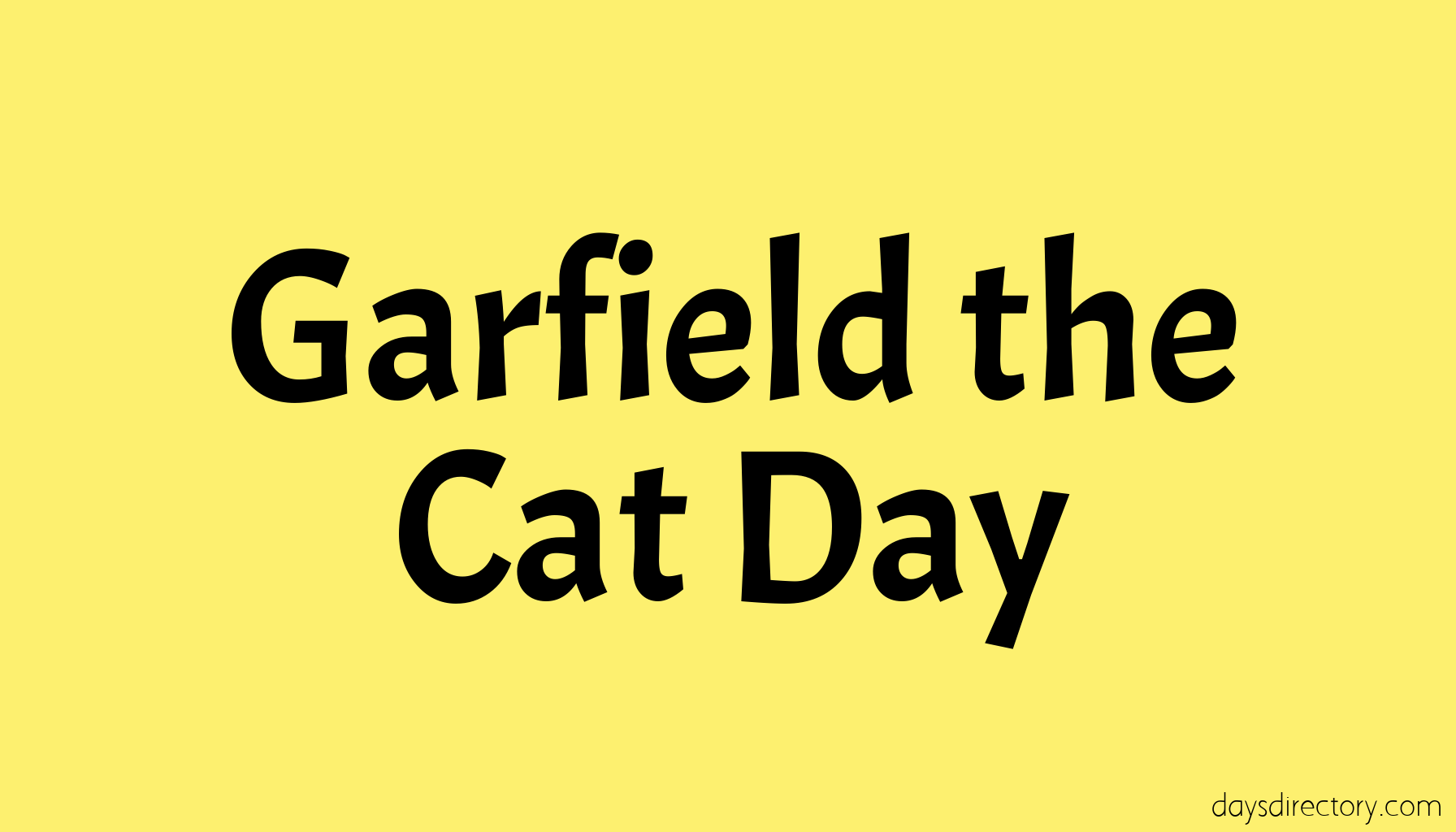 Garfield the Cat Day