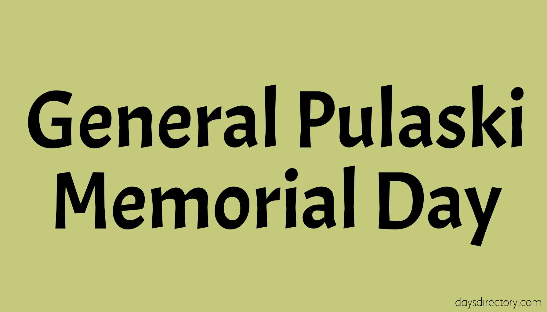 General Pulaski Memorial Day