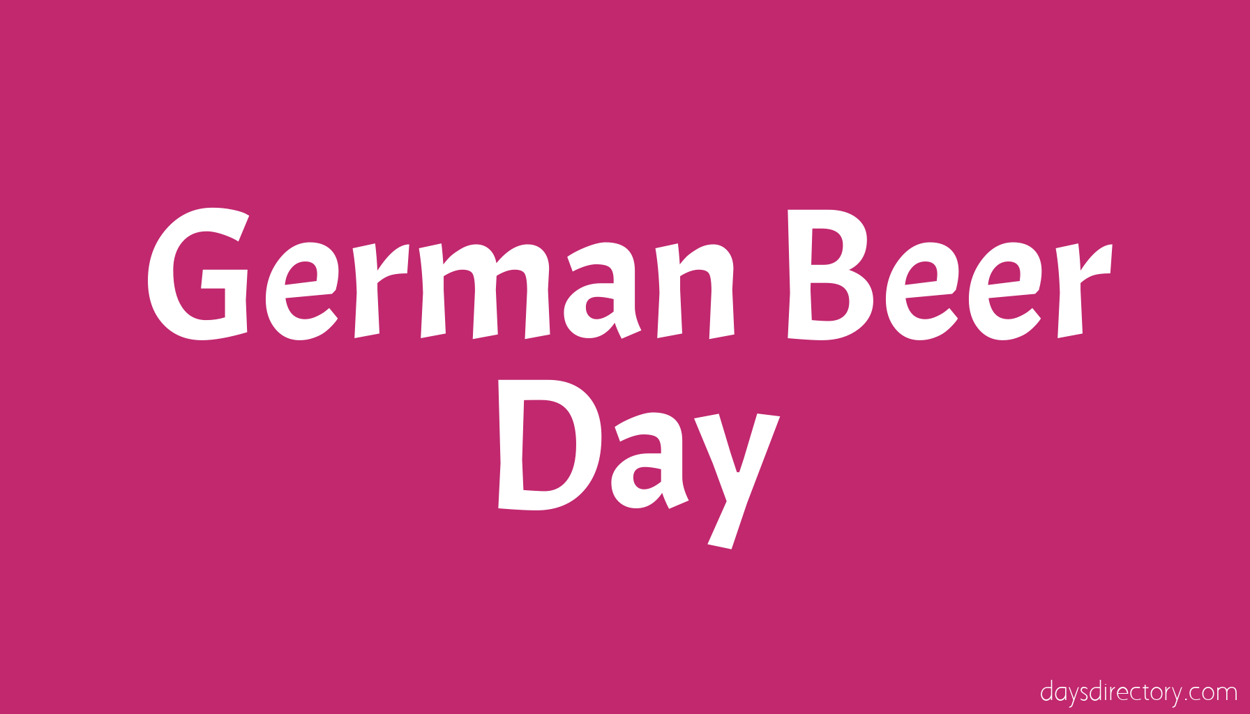 German Beer Day