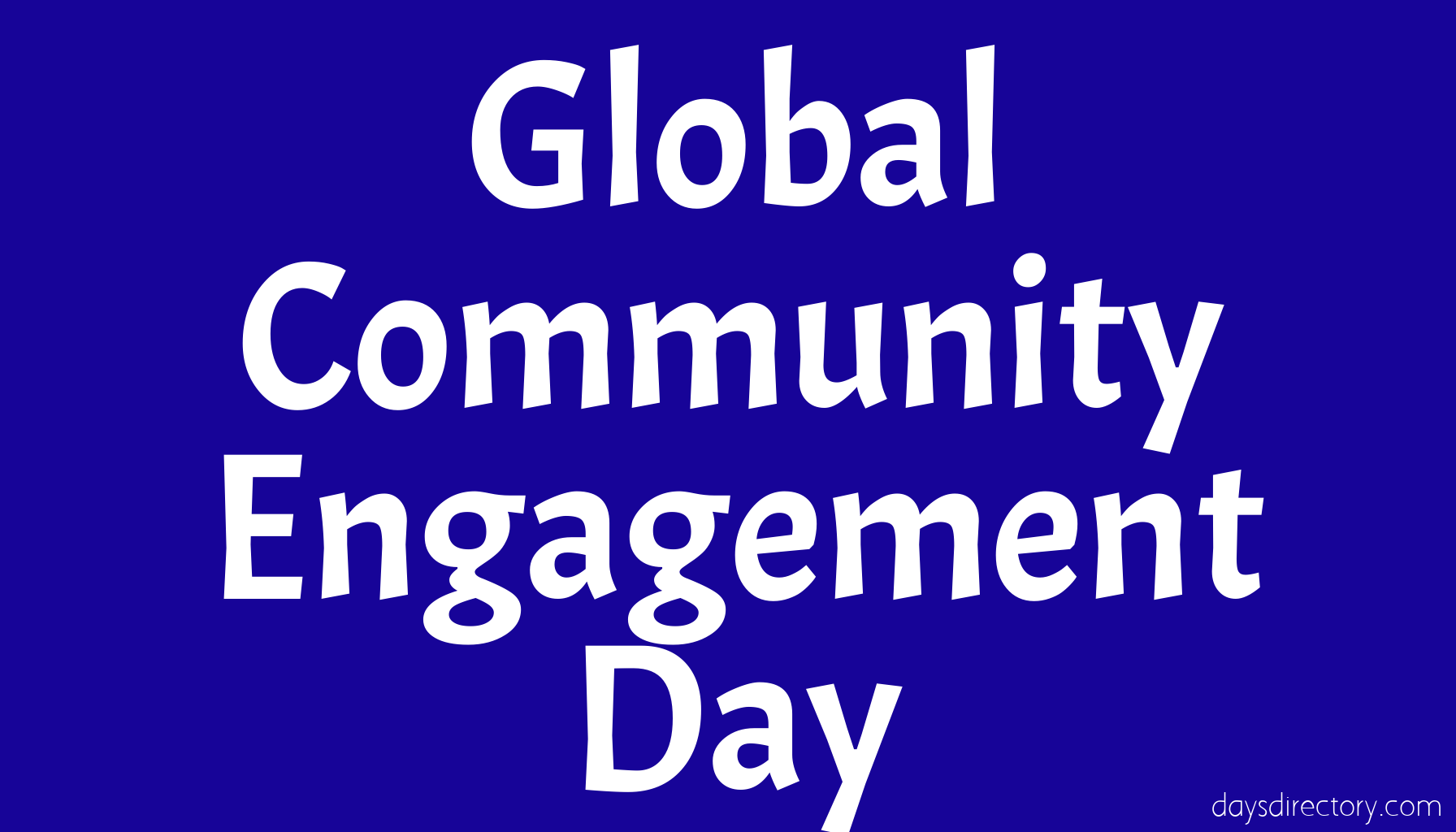 Global Community Engagement Day