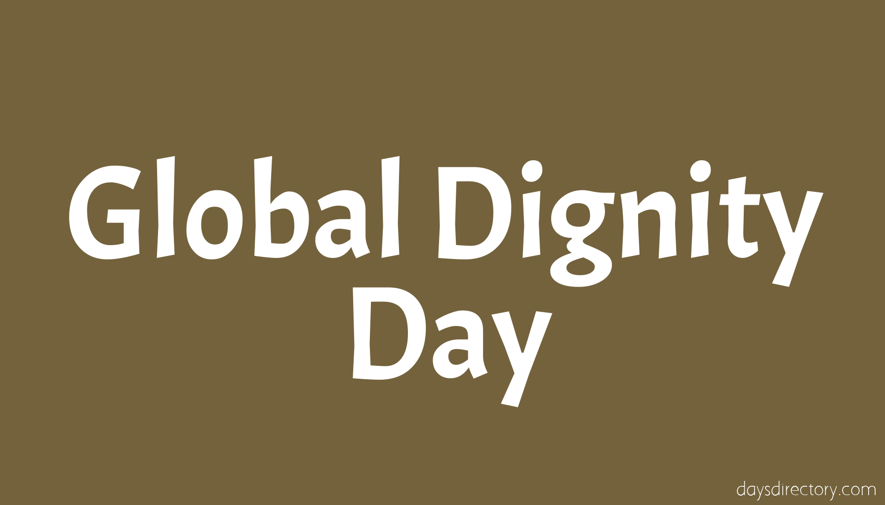Global Dignity Day