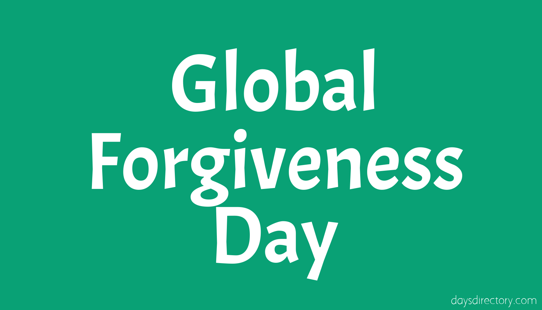 Global Forgiveness Day