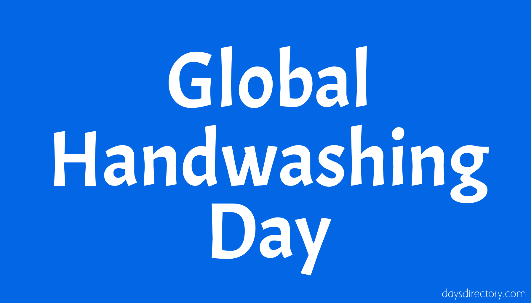 Global Handwashing Day