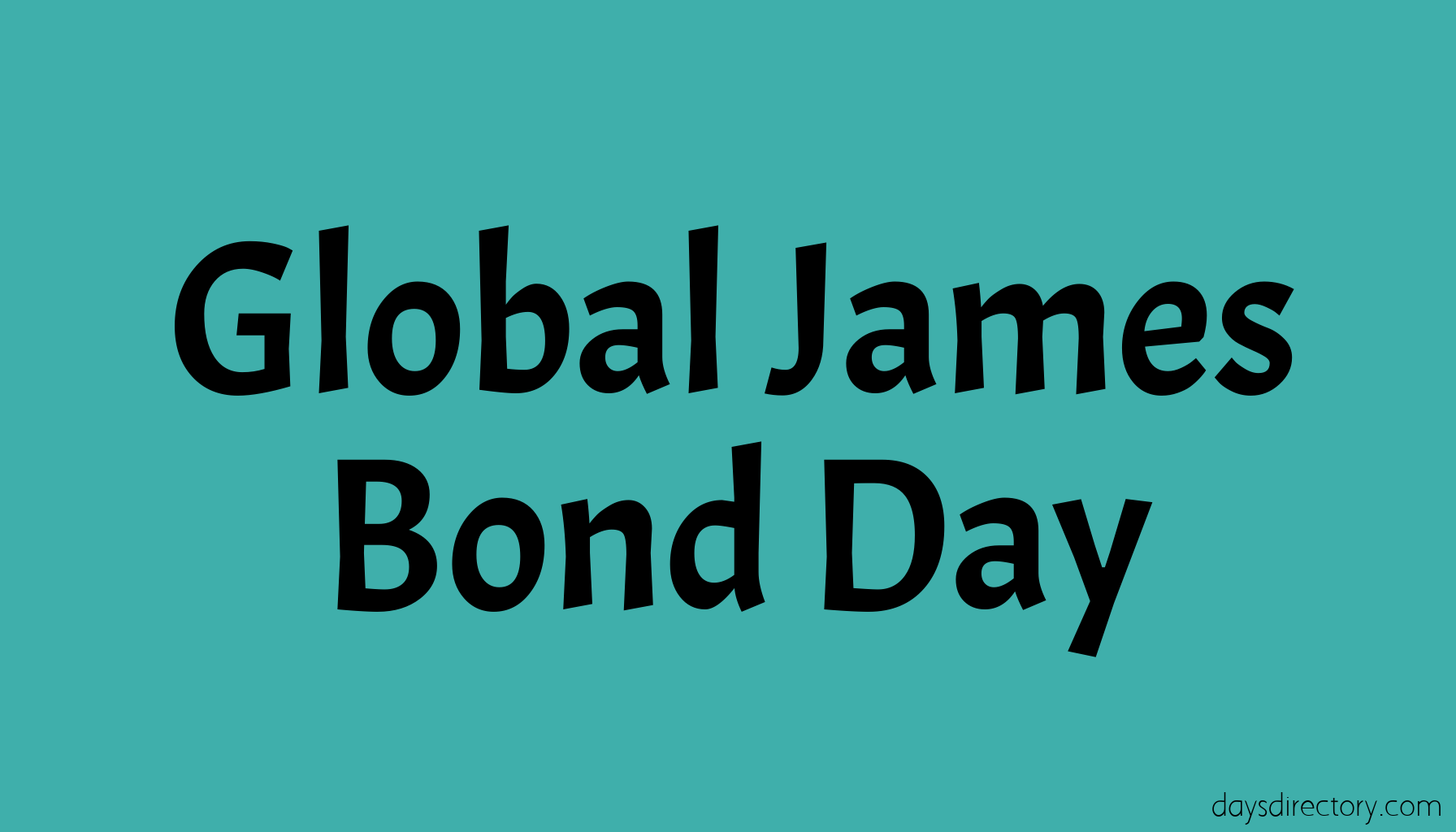 Global James Bond Day