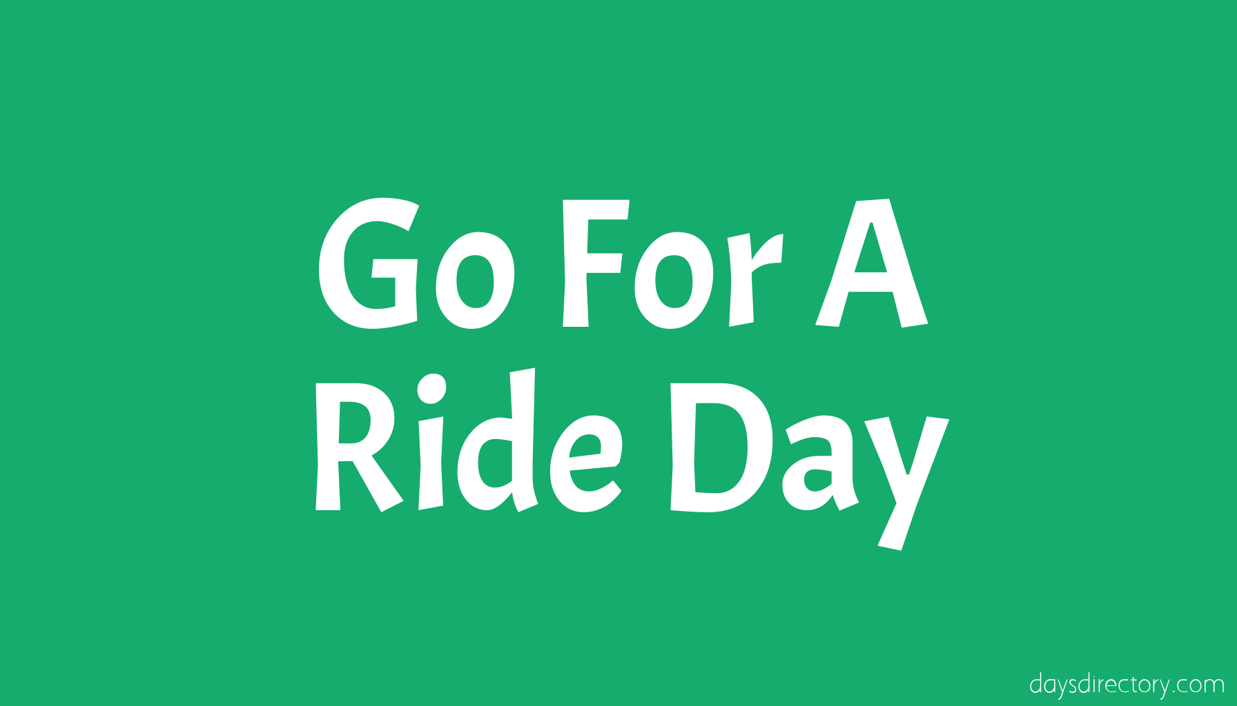 Go For A Ride Day