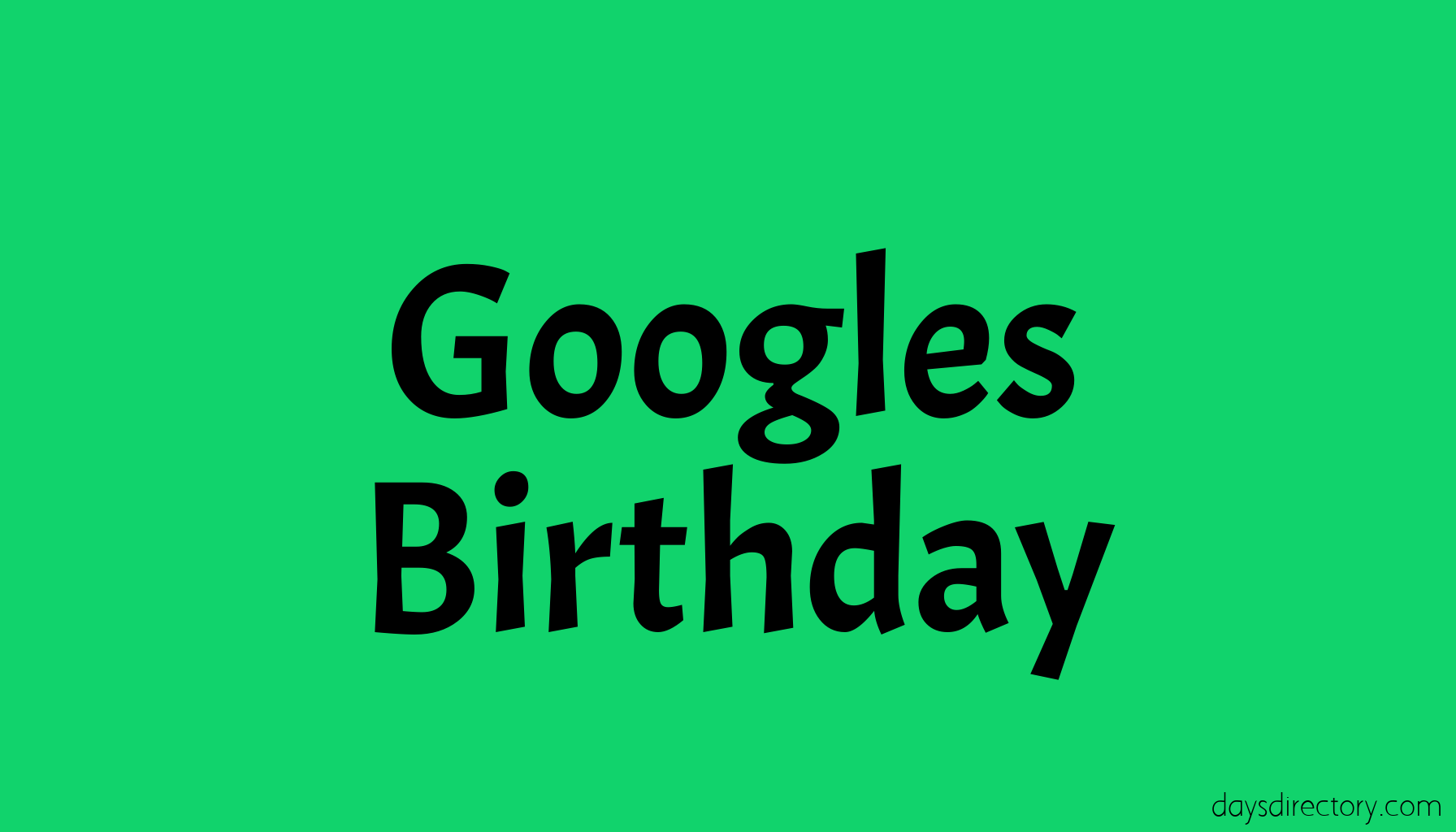 Googles Birthday