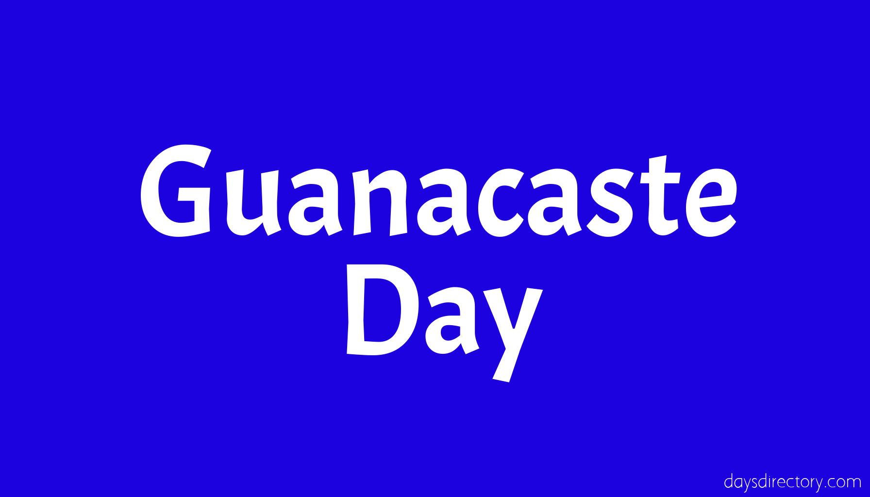 Guanacaste Day