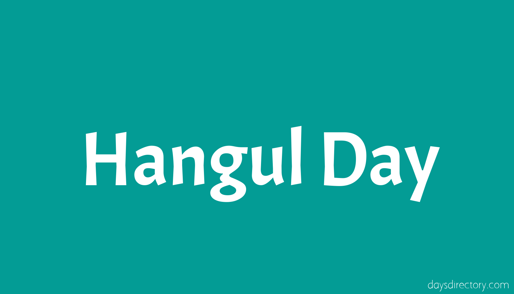 Hangul Day