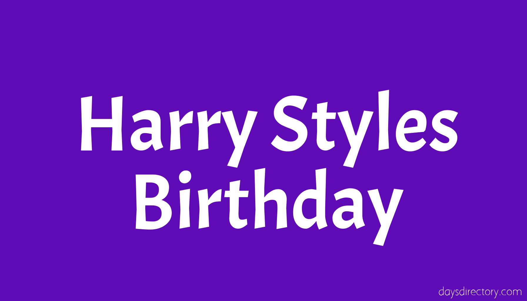 Harry Styles Birthday