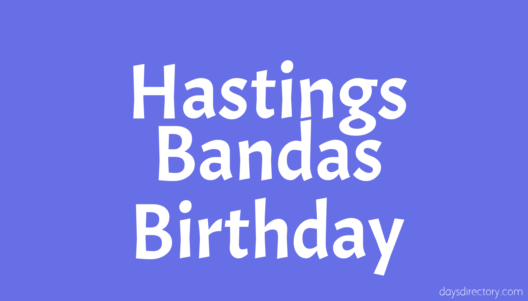 Hastings Bandas Birthday