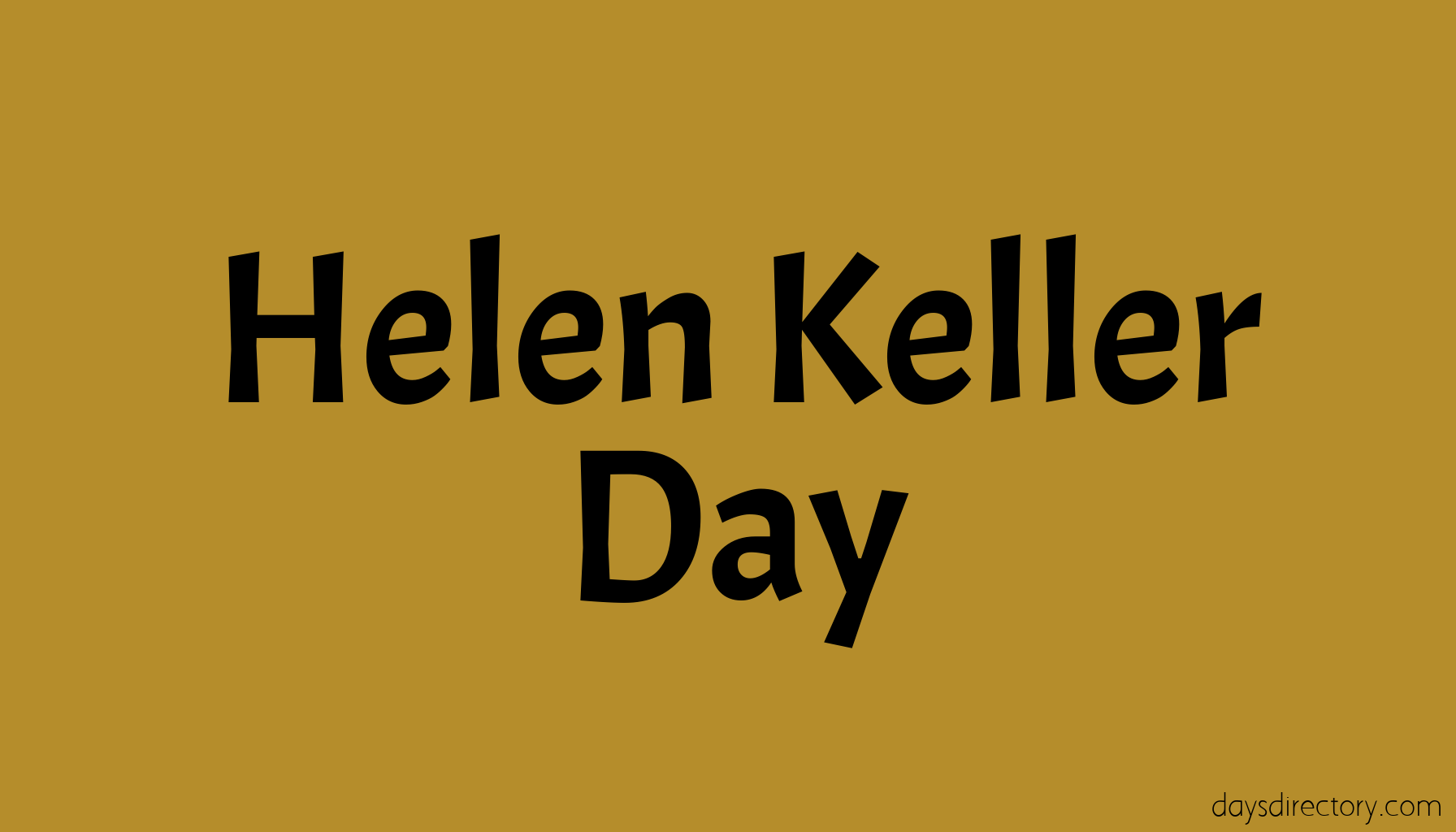 Helen Keller Day
