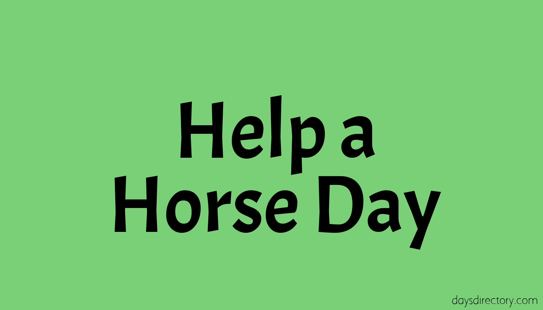 Help a Horse Day
