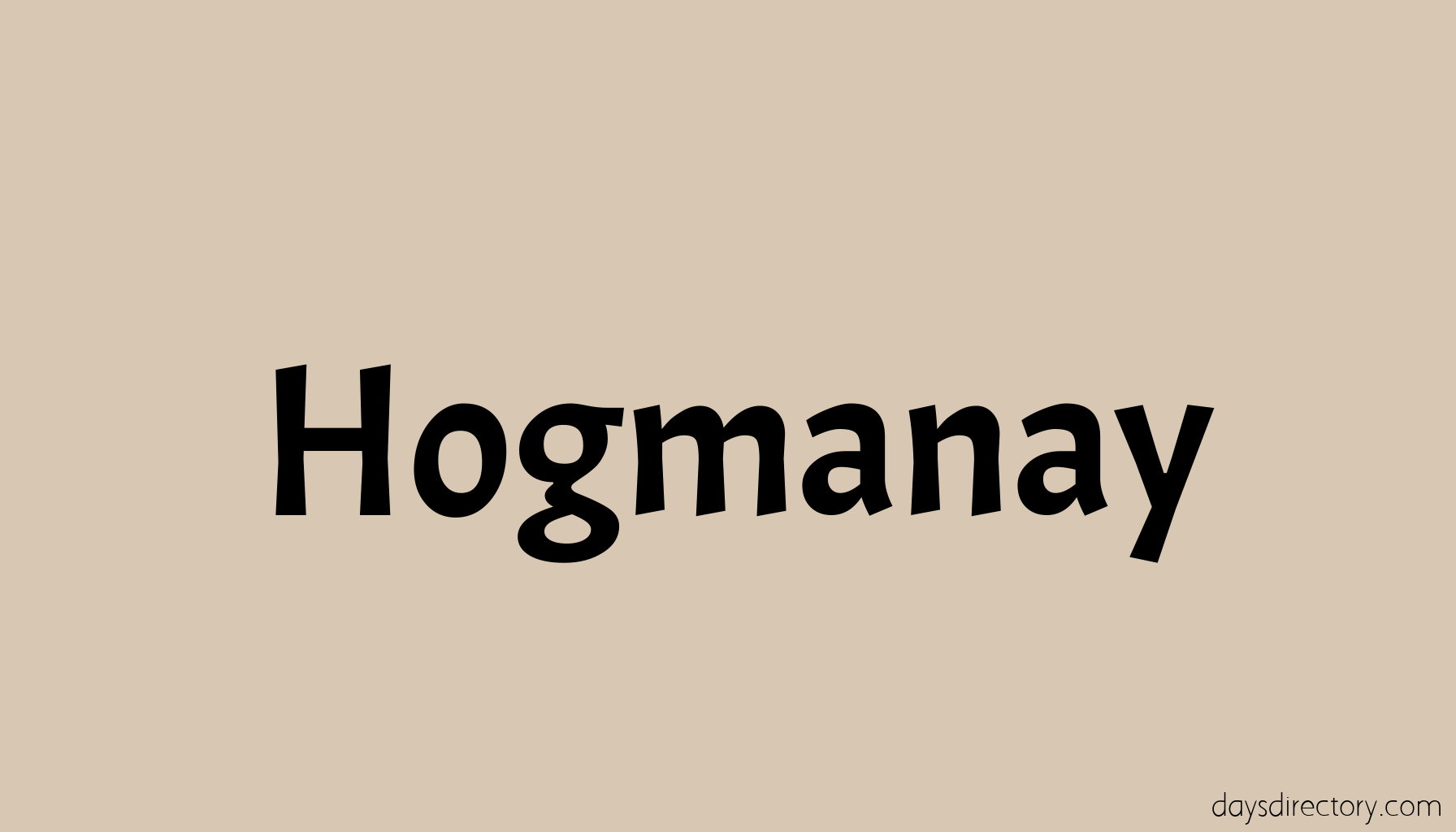 Hogmanay