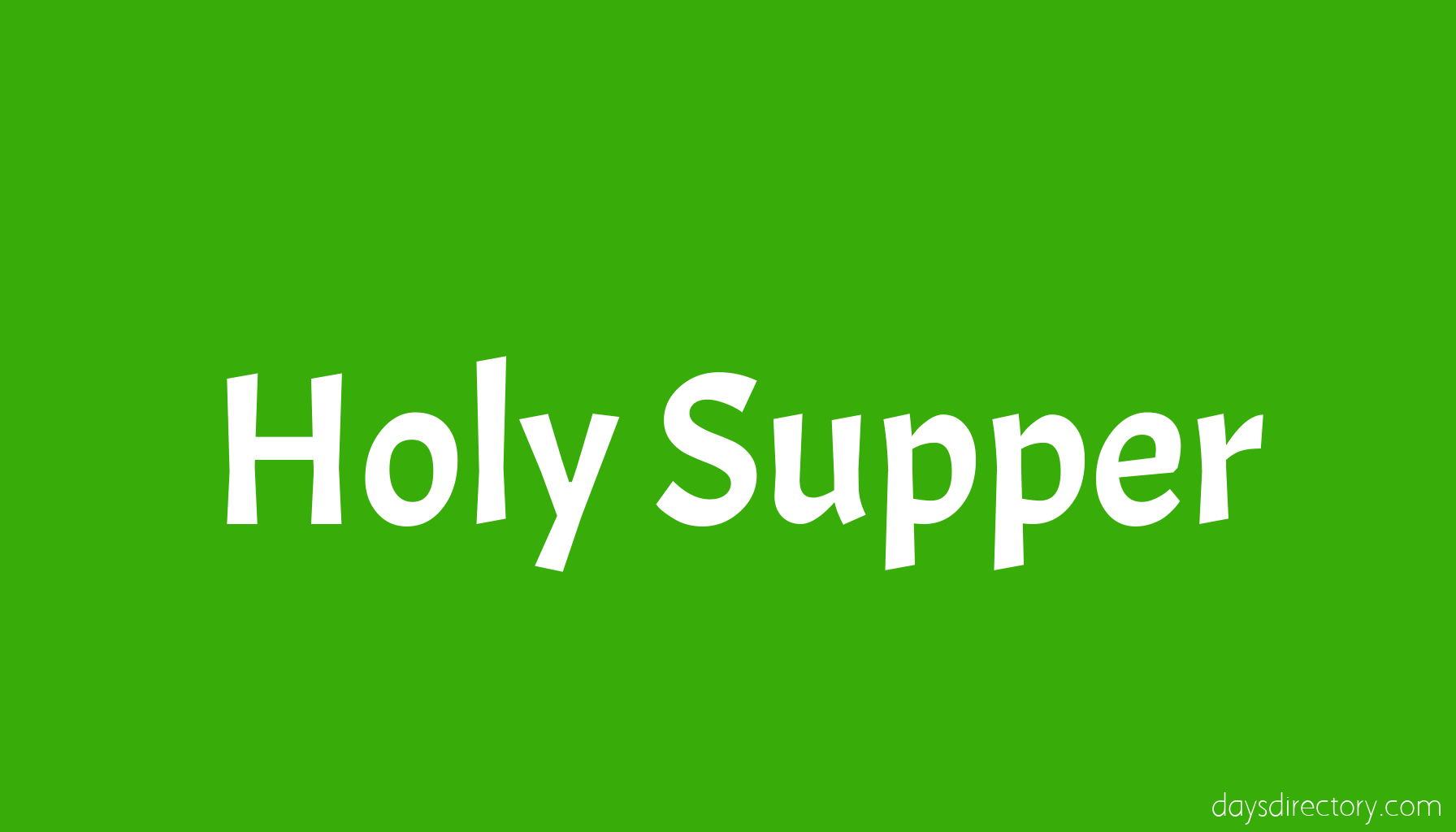 Holy Supper