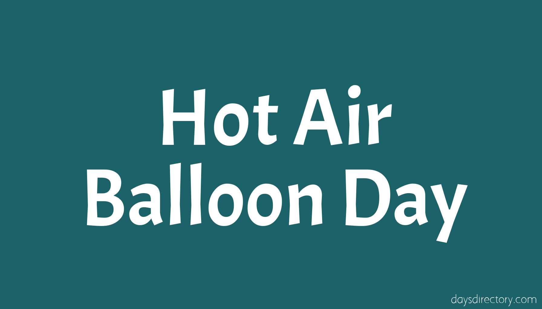 Hot Air Balloon Day