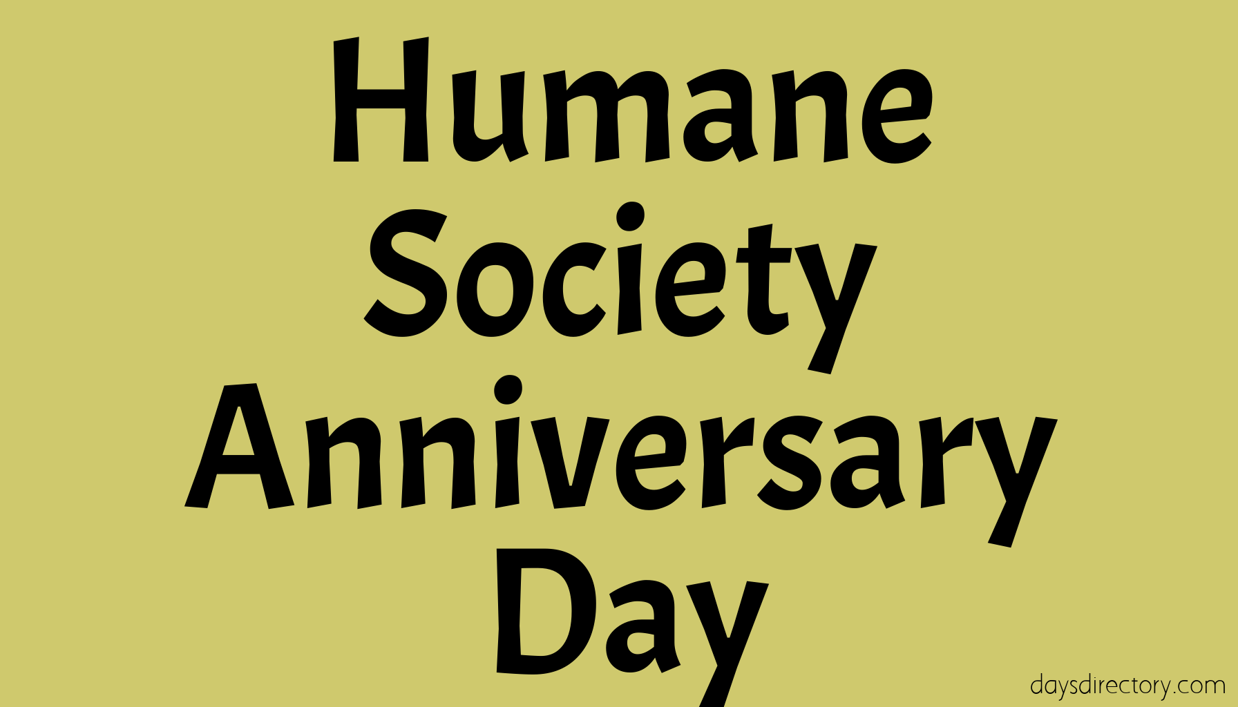 Humane Society Anniversary Day