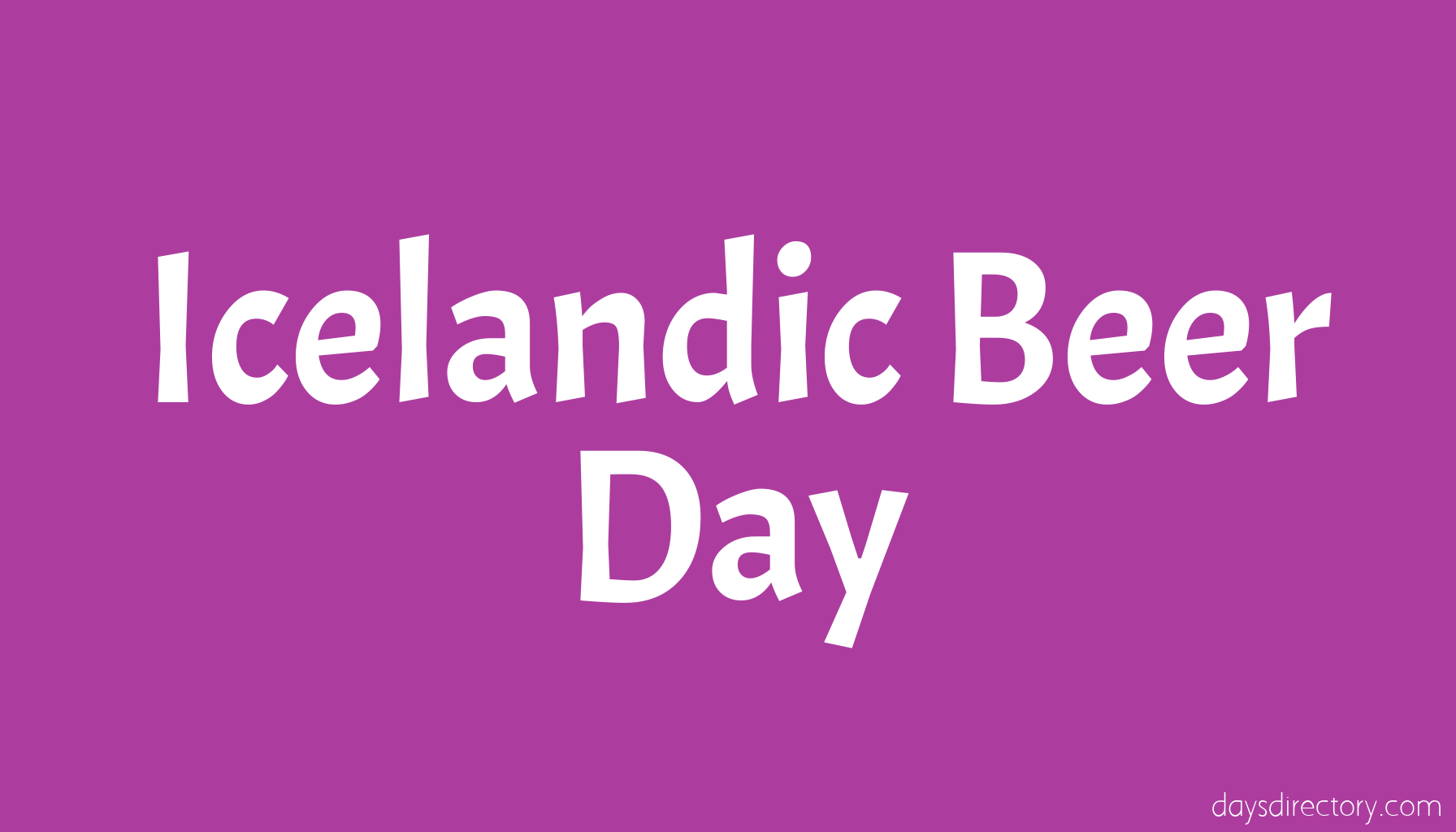 Icelandic Beer Day