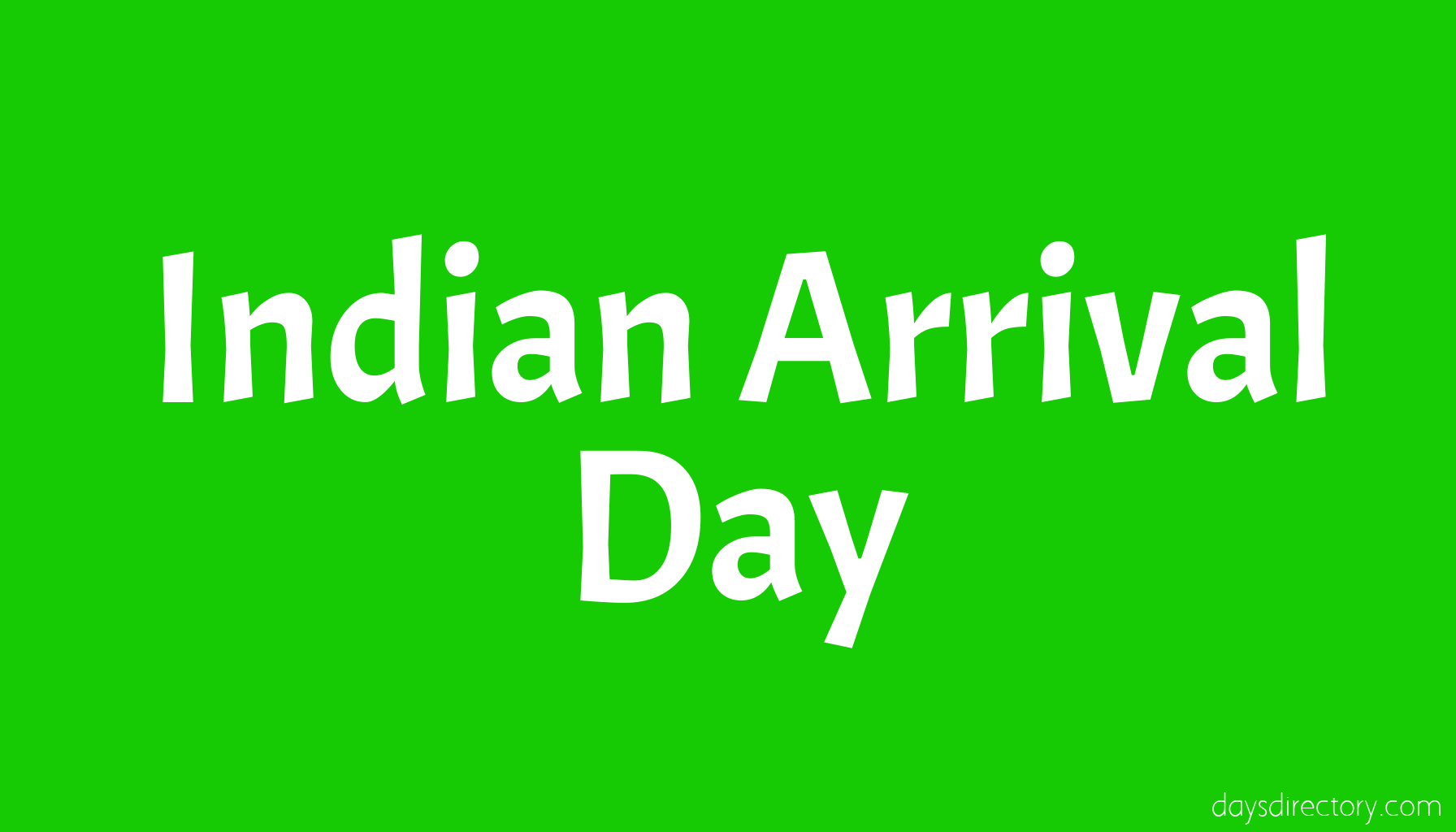 Indian Arrival Day
