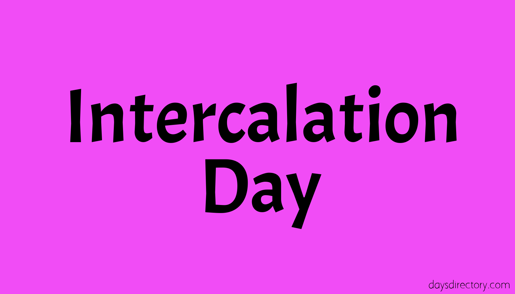 Intercalation Day