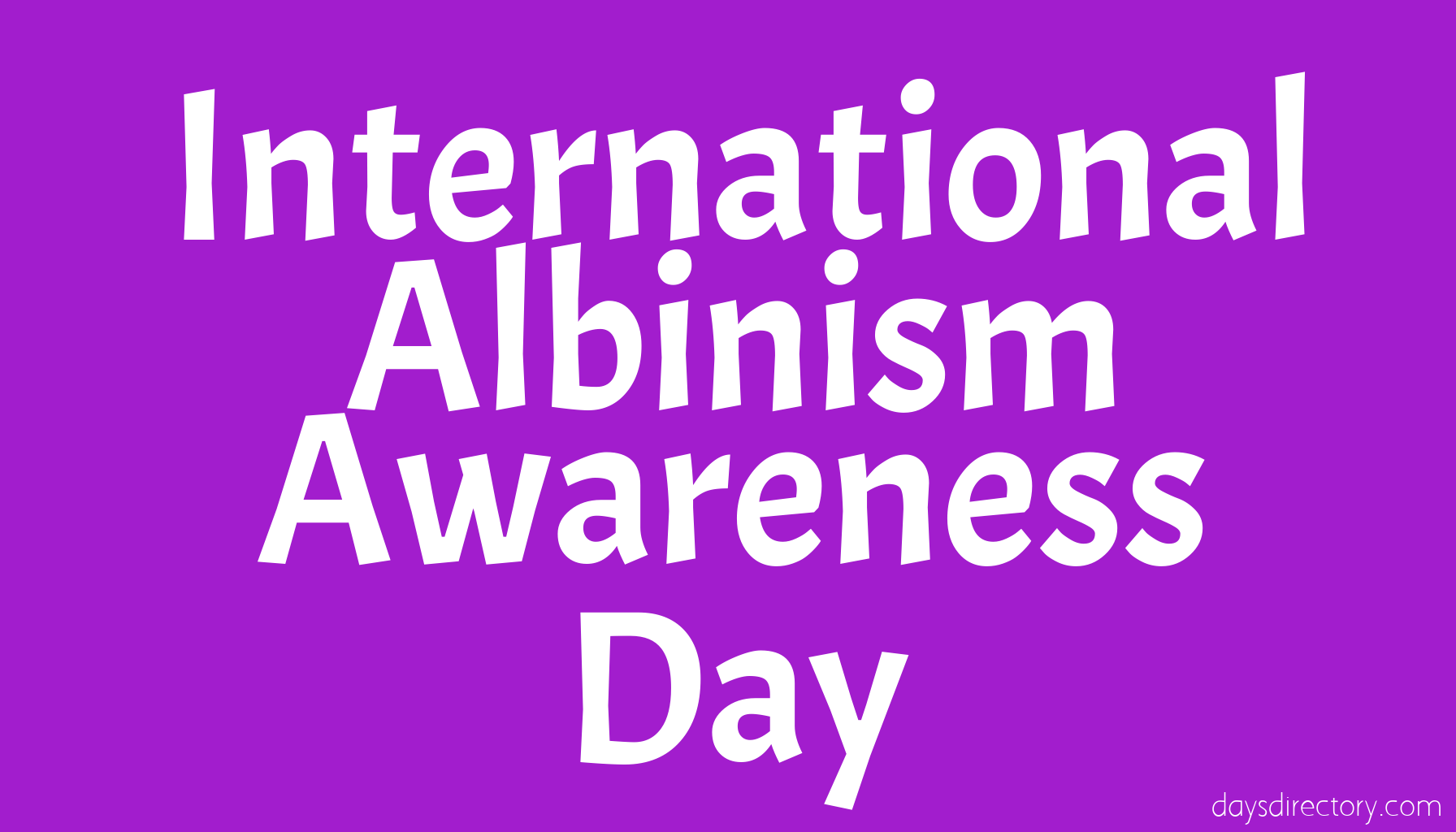 International Albinism Awareness Day