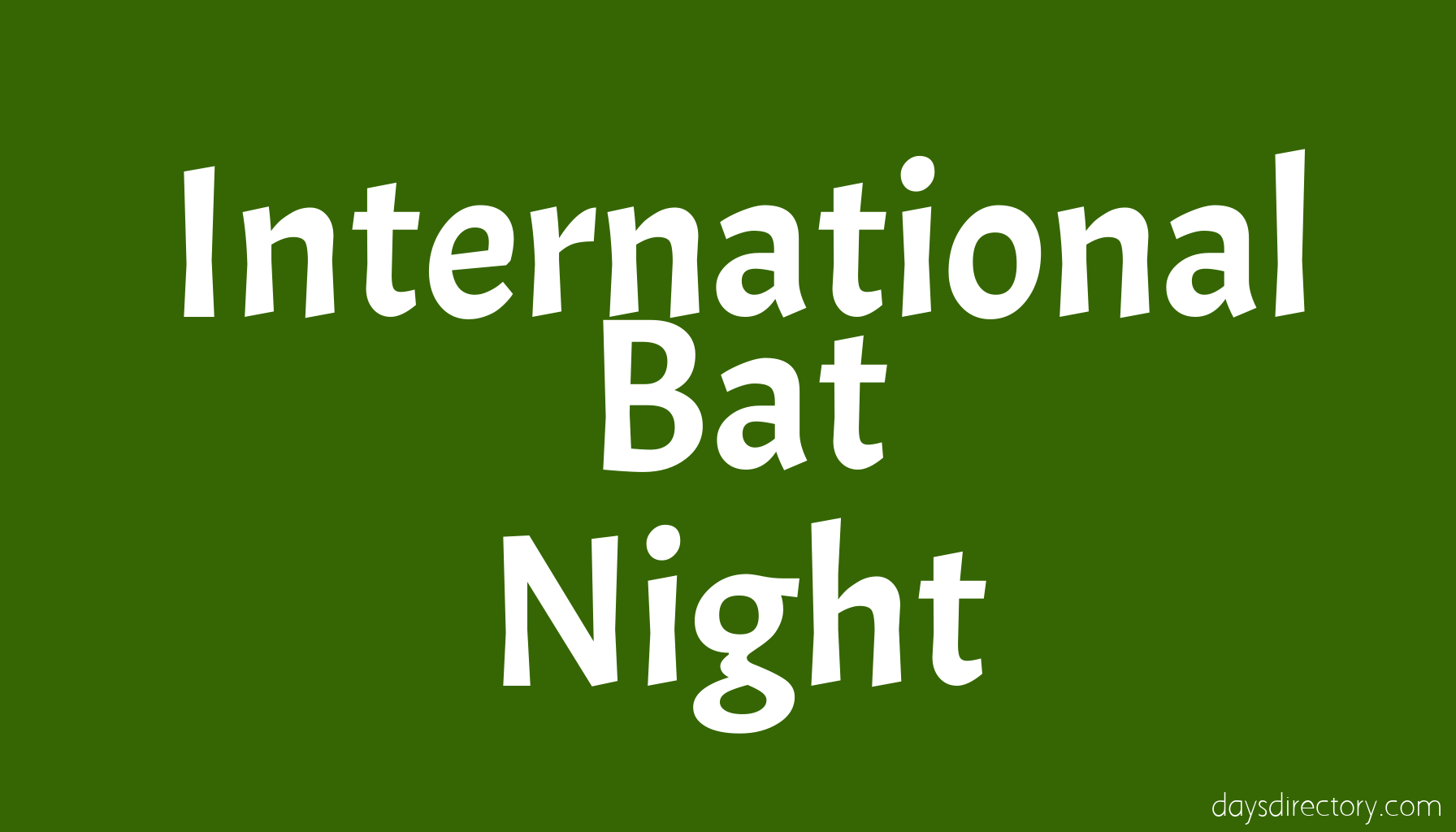 International Bat Night