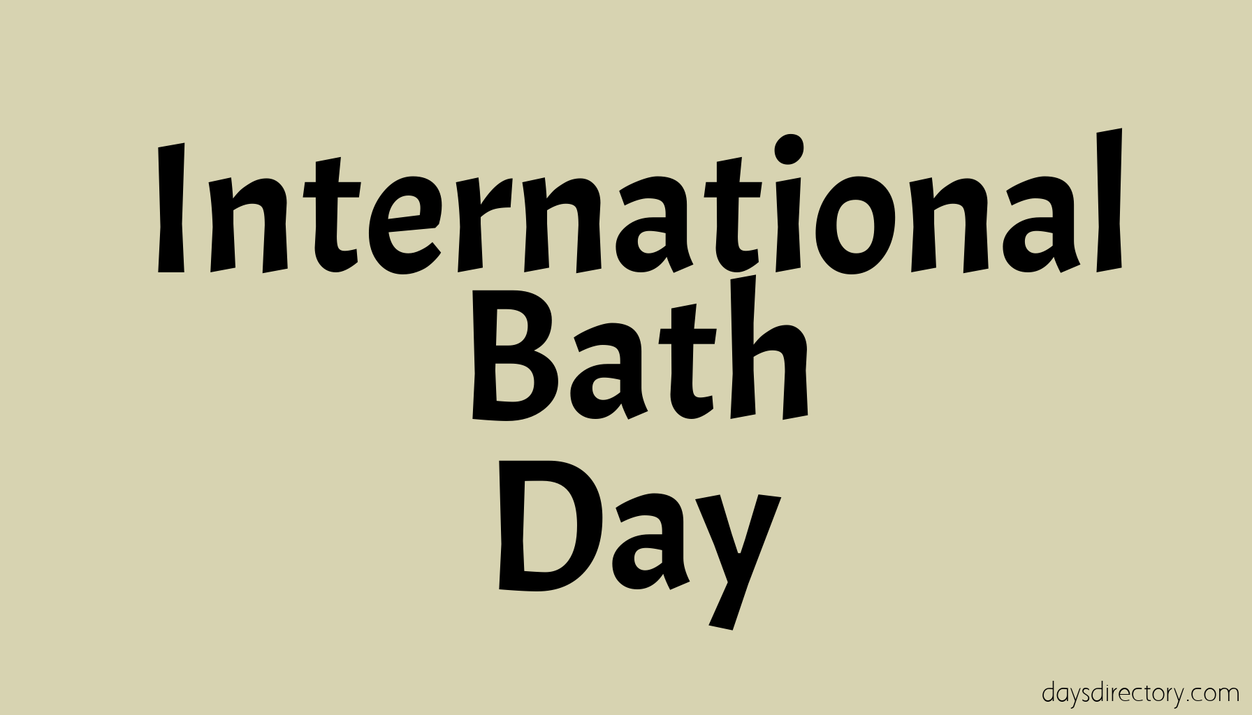 International Bath Day