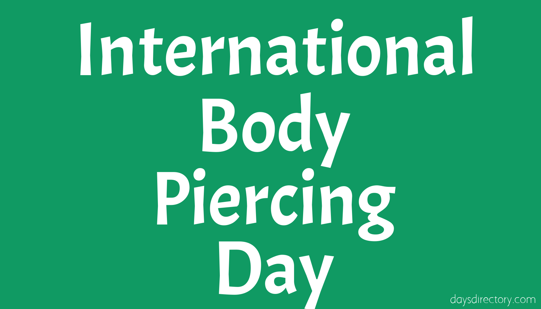 International Body Piercing Day