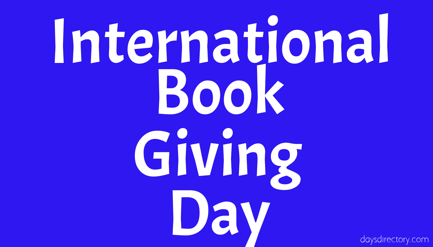 International Book Giving Day