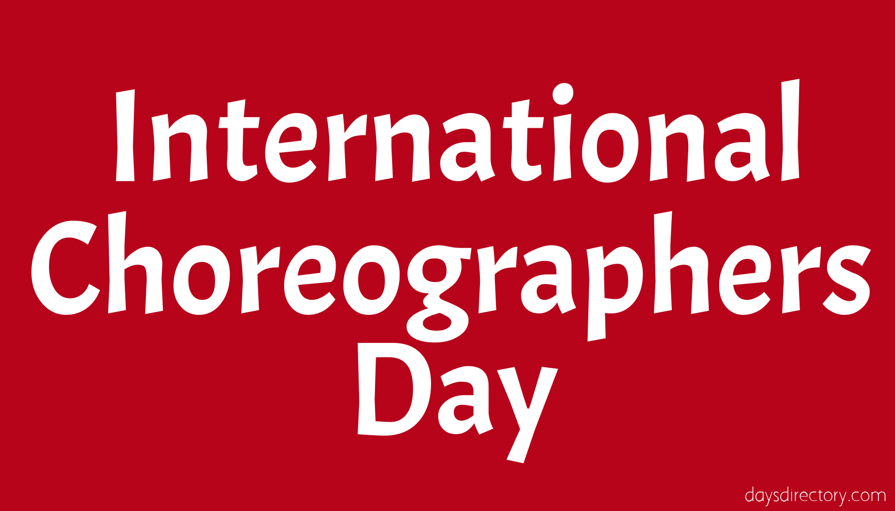 International Choreographers Day