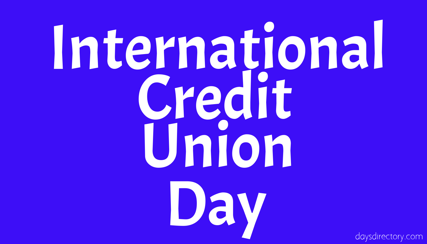 International Credit Union Day