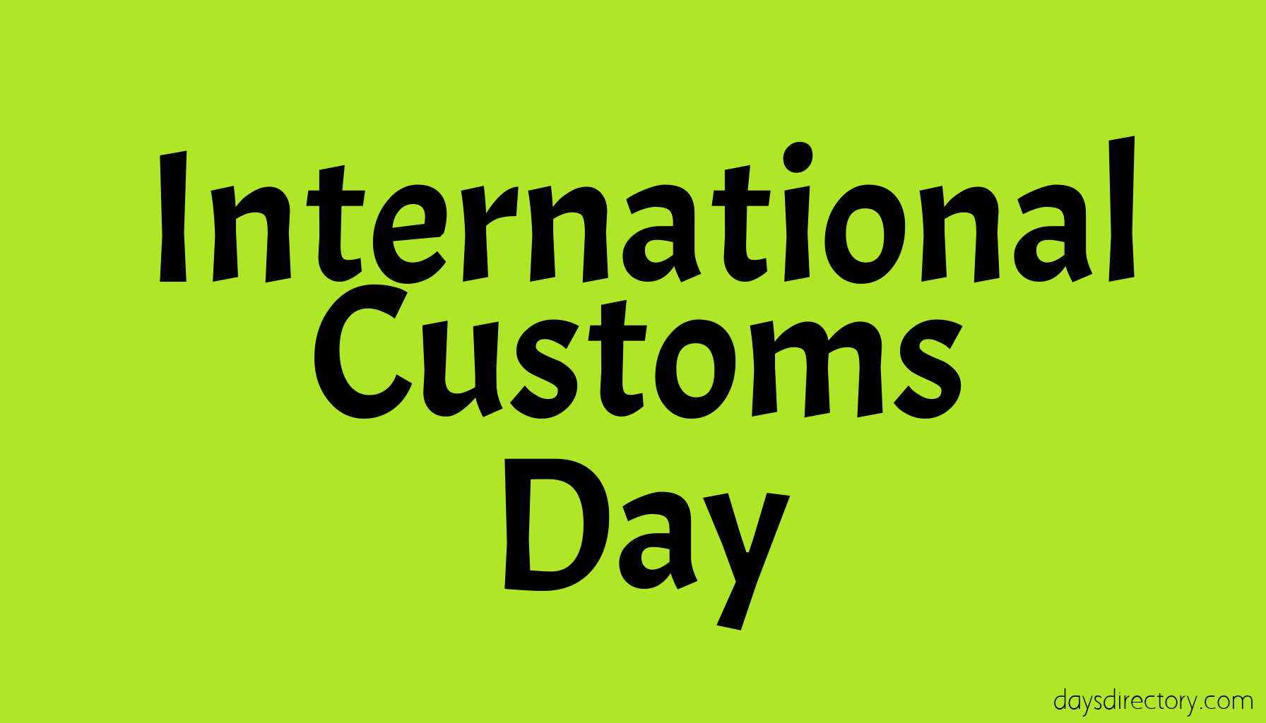 International Customs Day