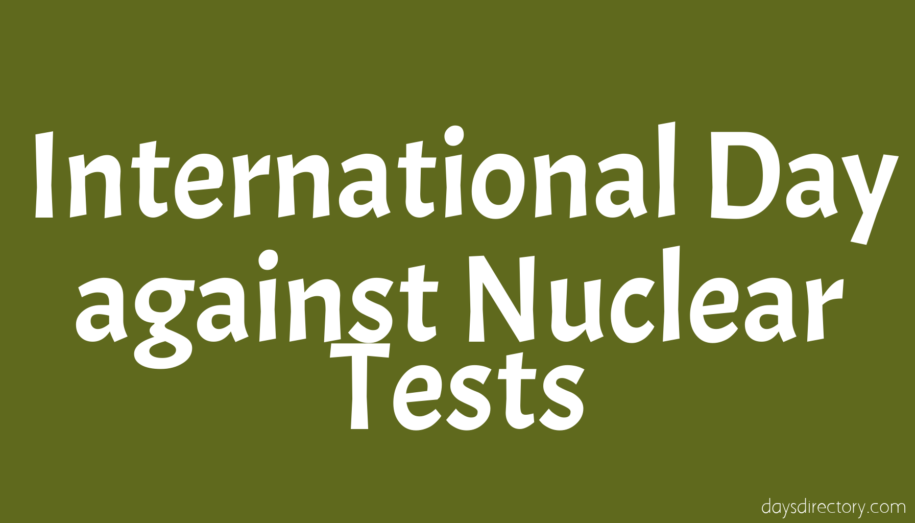 International Day against Nuclear Tests