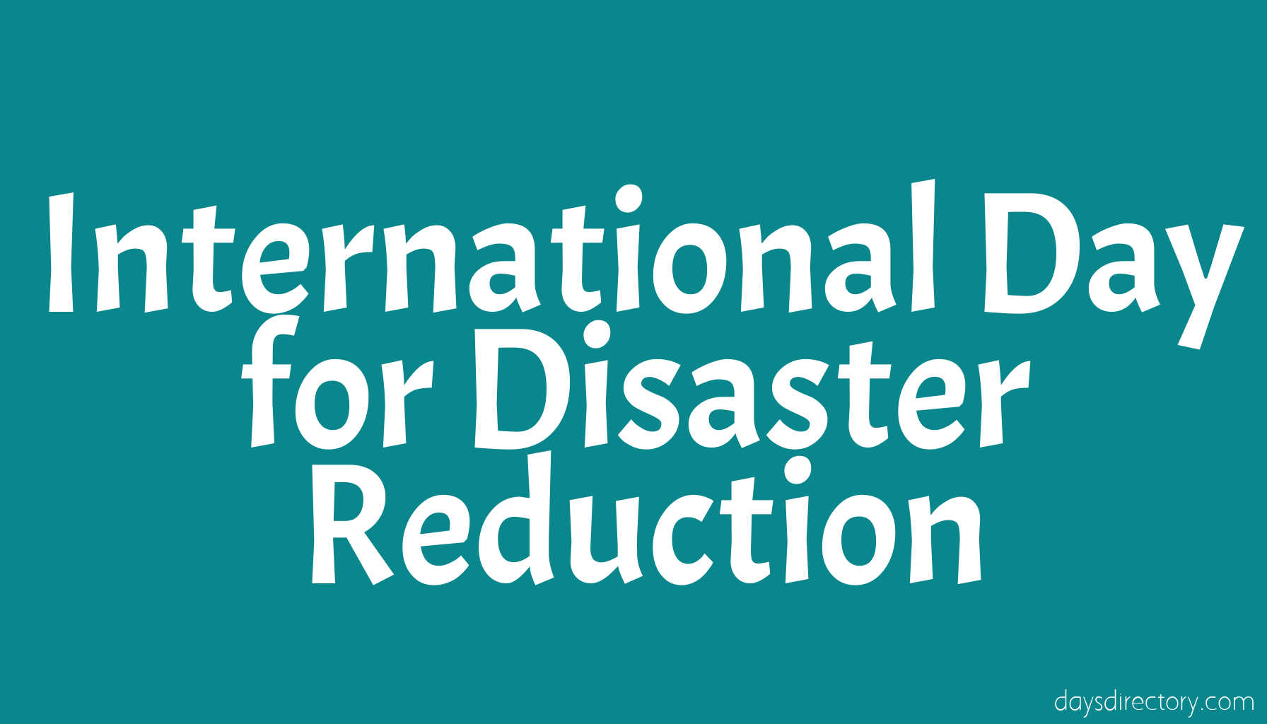 International Day for Disaster Reduction