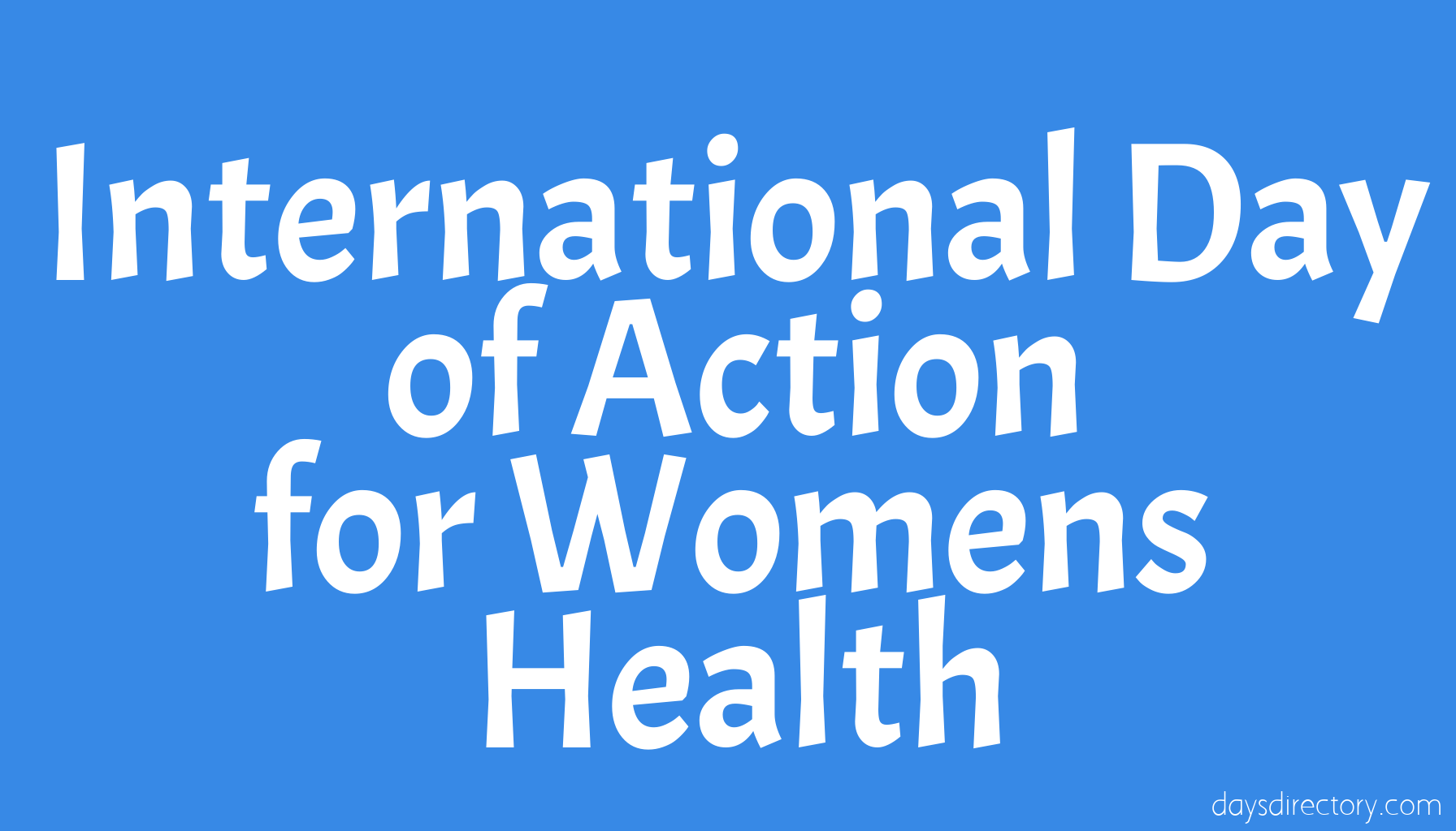 International Day of Action for Womens Health