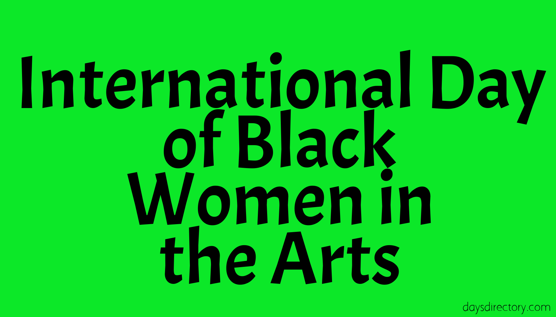 International Day of Black Women in the Arts