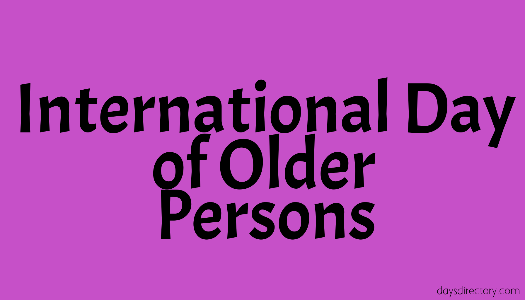 International Day of Older Persons