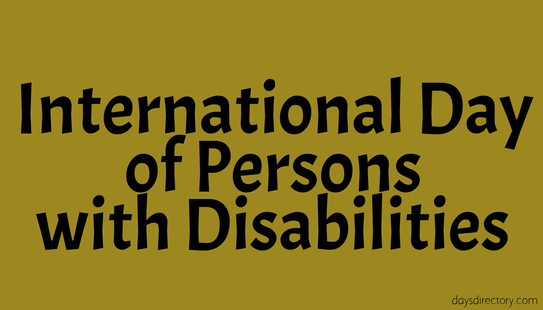 International Day of Persons with Disabilities