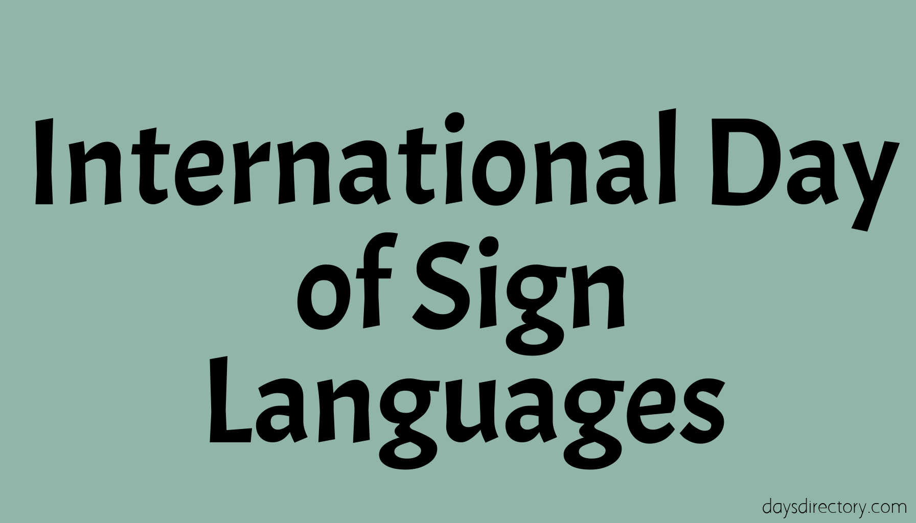 International Day of Sign Languages